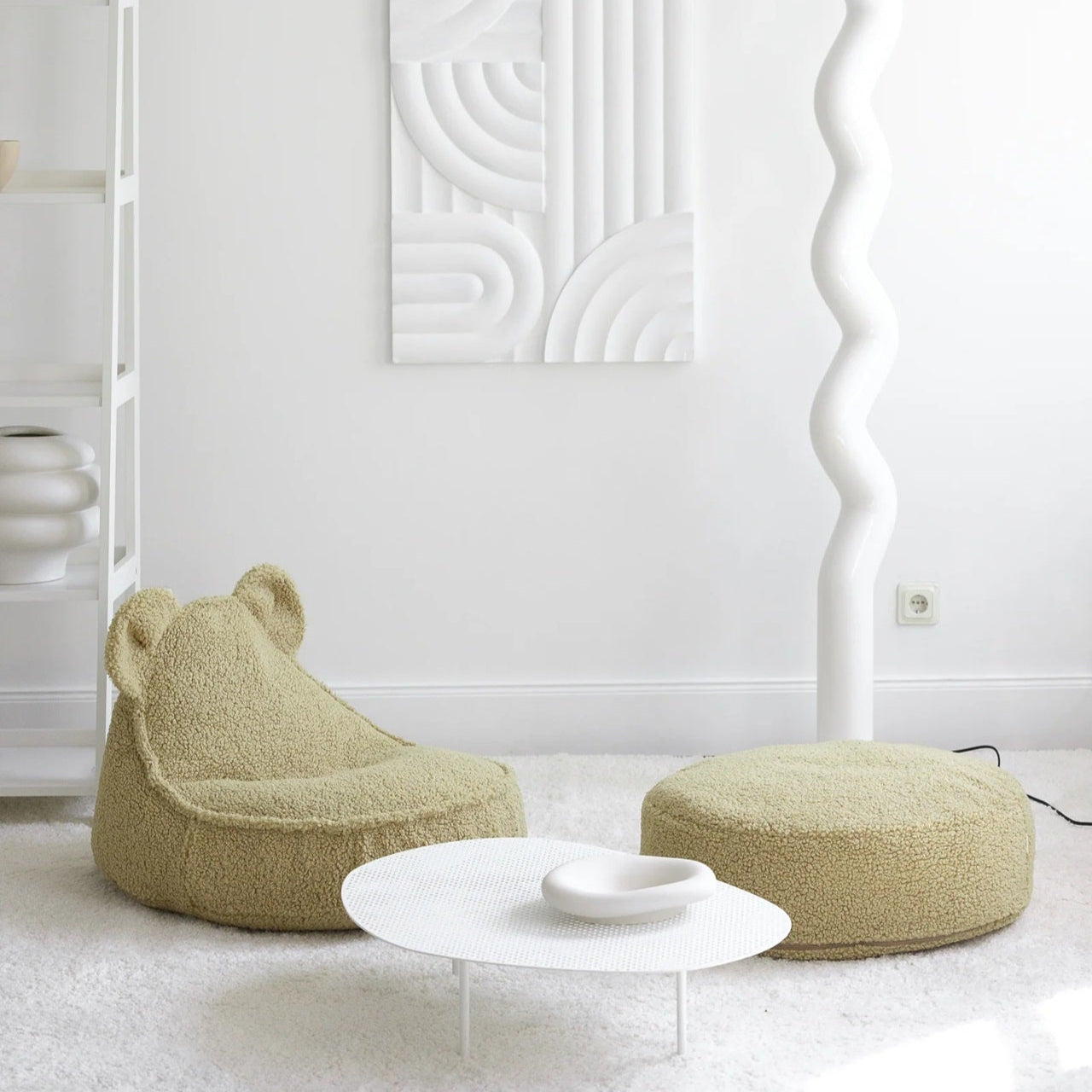 Wigiwama Round Ottoman - Matcha