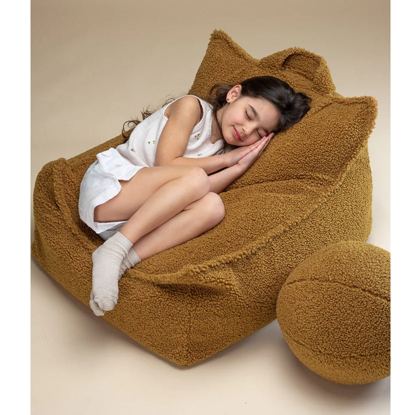 Wigiwama Beanbag Chair & Ottoman Set - Maple