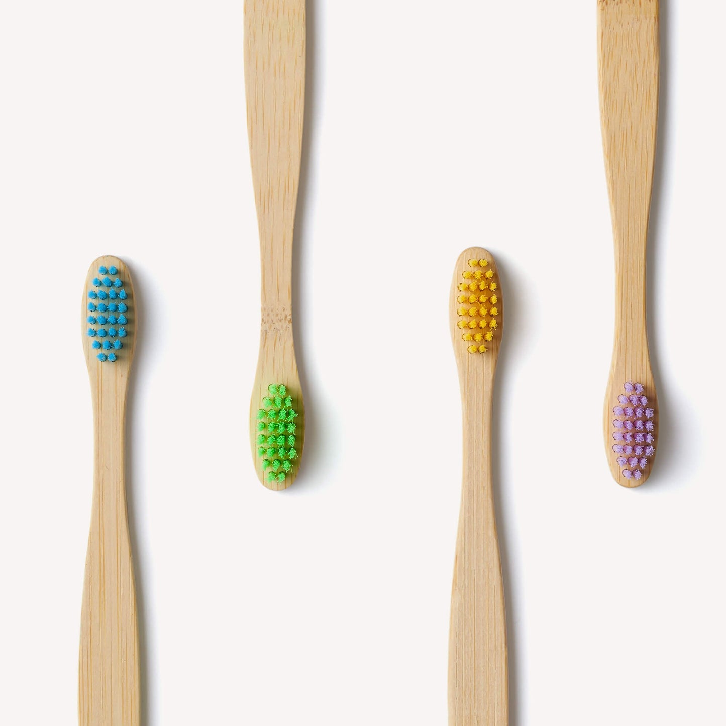 Wild & Stone Children's Bamboo Toothbrush - 4 Pack - Multi-Colour