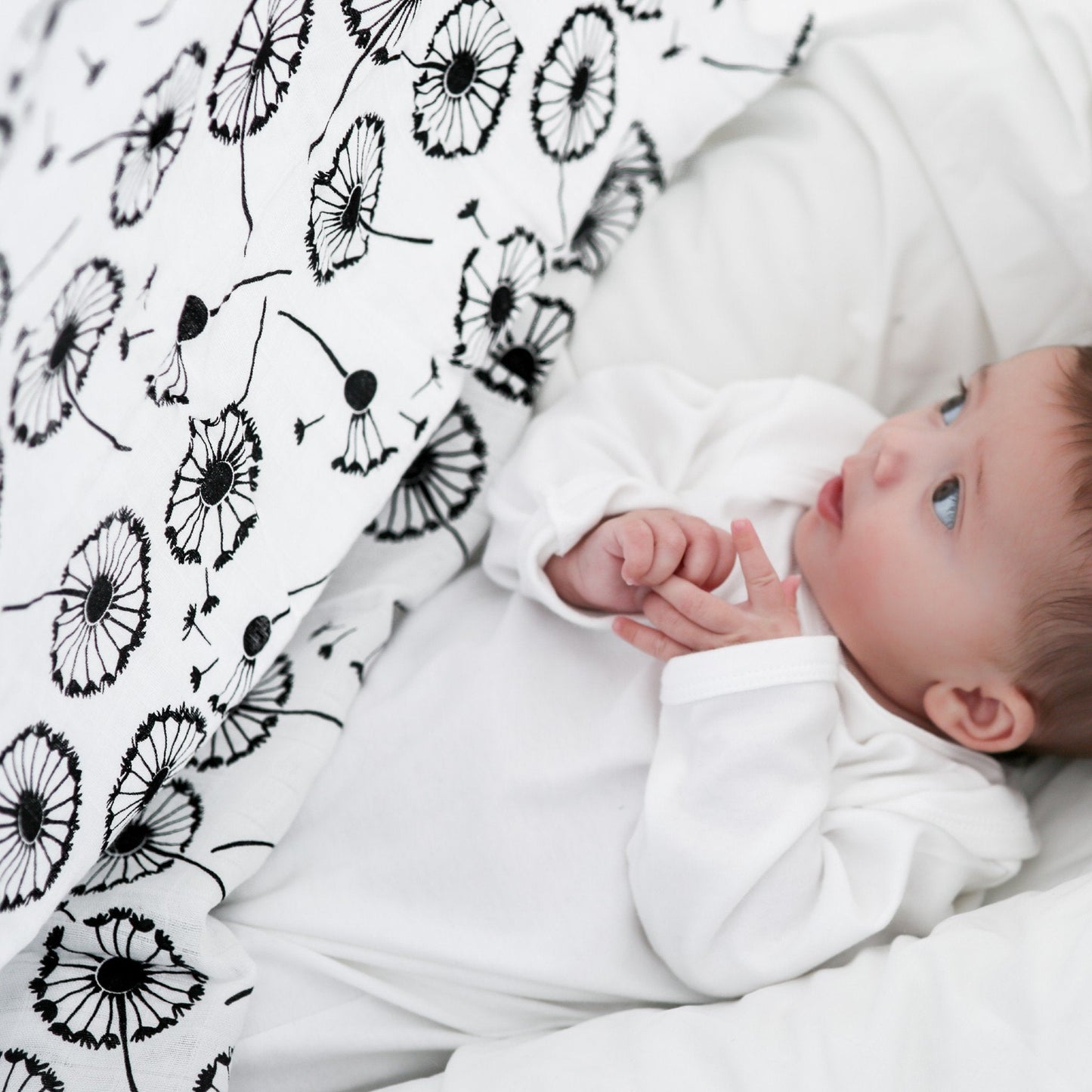 Etta Loves Baby Sensory XL Muslin Swaddle - Dandelion