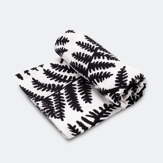 Etta Loves Baby Sensory XL Muslin Swaddle - Ferns