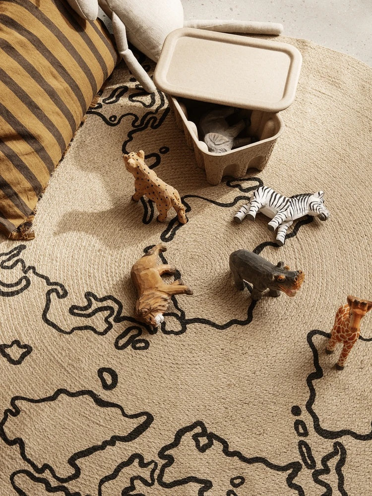 Ferm Living Hand-Carved Wooden Animals - Lion