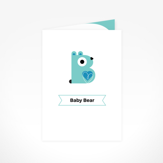 Baby Blue Bear Greeting Card By The Jam Tart