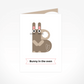 Bunny In the Oven Greeting Card By The Jam Tart