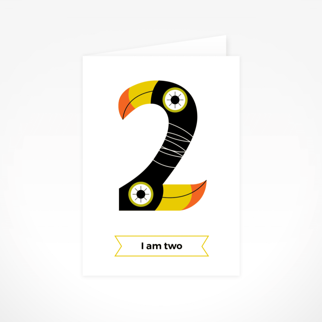 I Am Two (Toucans) Greeting Card By The Jam Tart