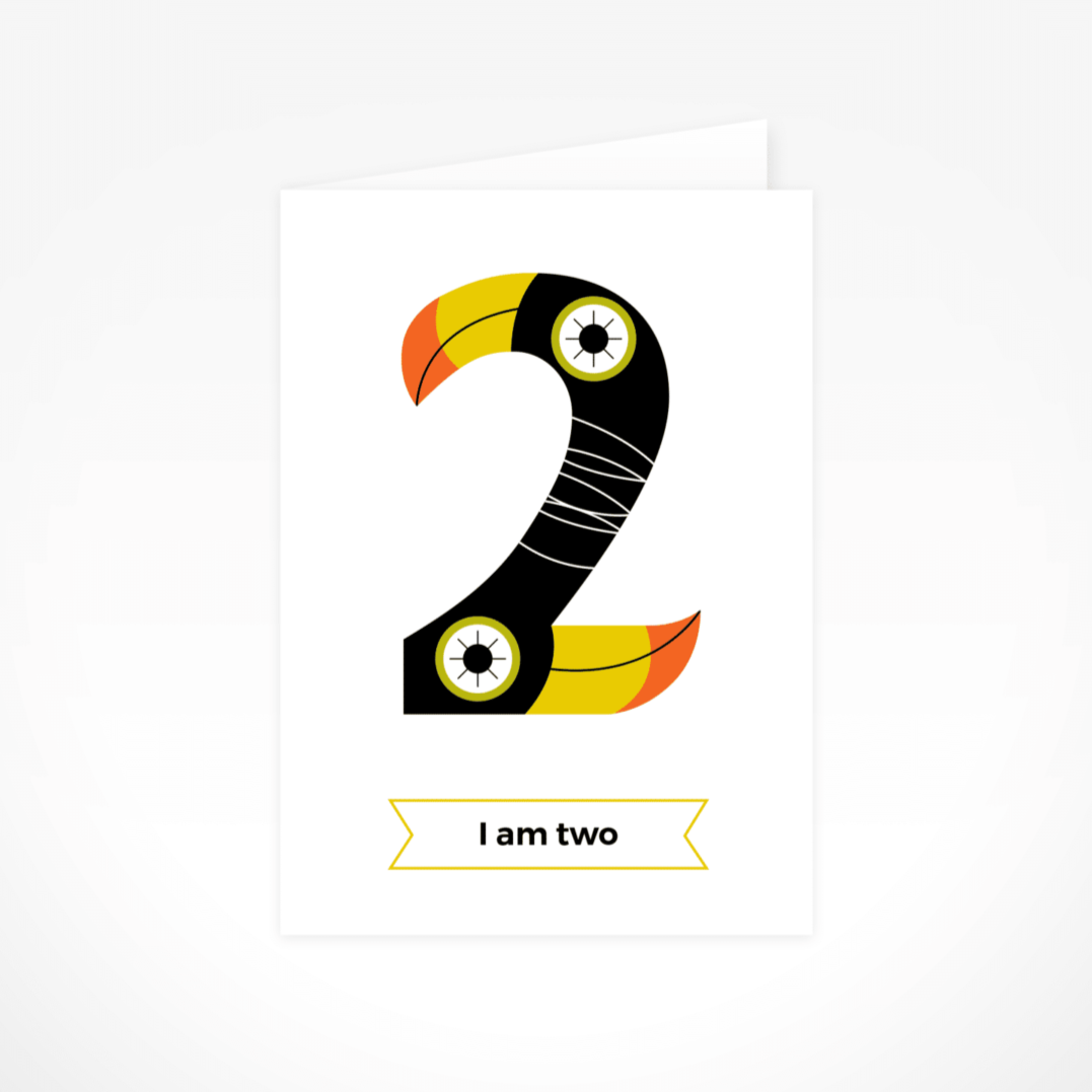 I Am Two Greeting Card