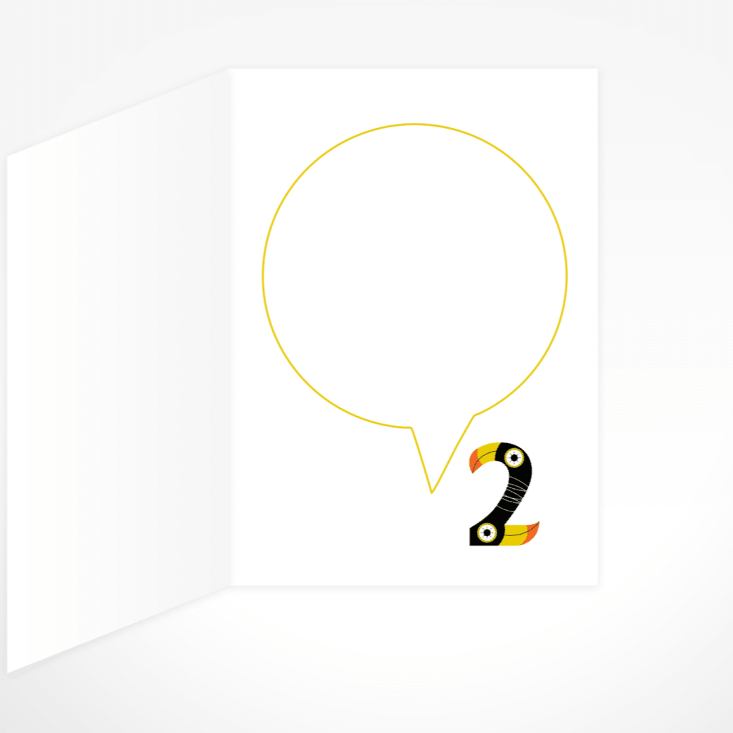 I Am Two (Toucans) Greeting Card By The Jam Tart