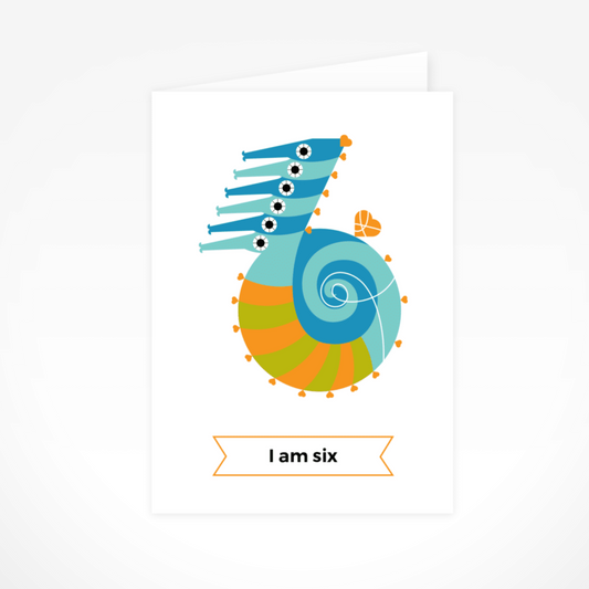 I Am Six (Seahorses) Greeting Card By The Jam Tart