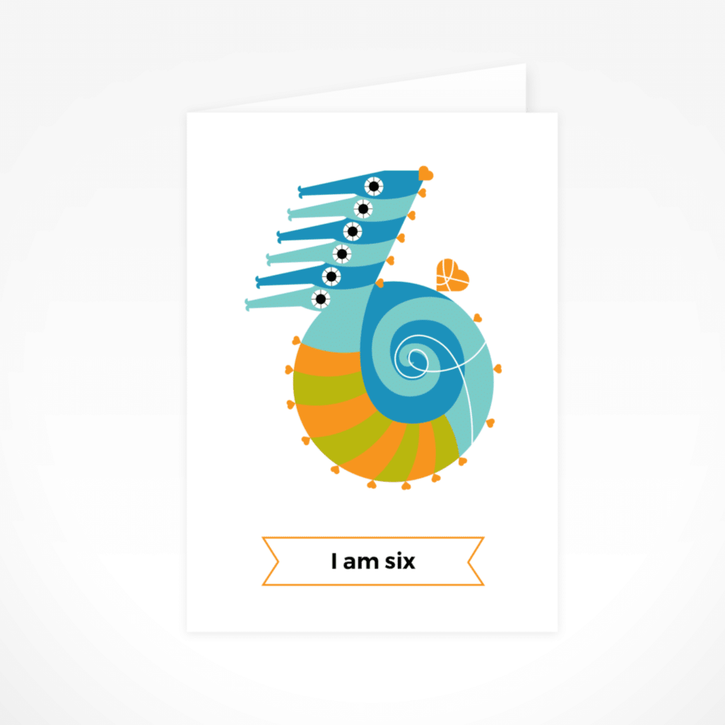 I Am Six Greeting Card