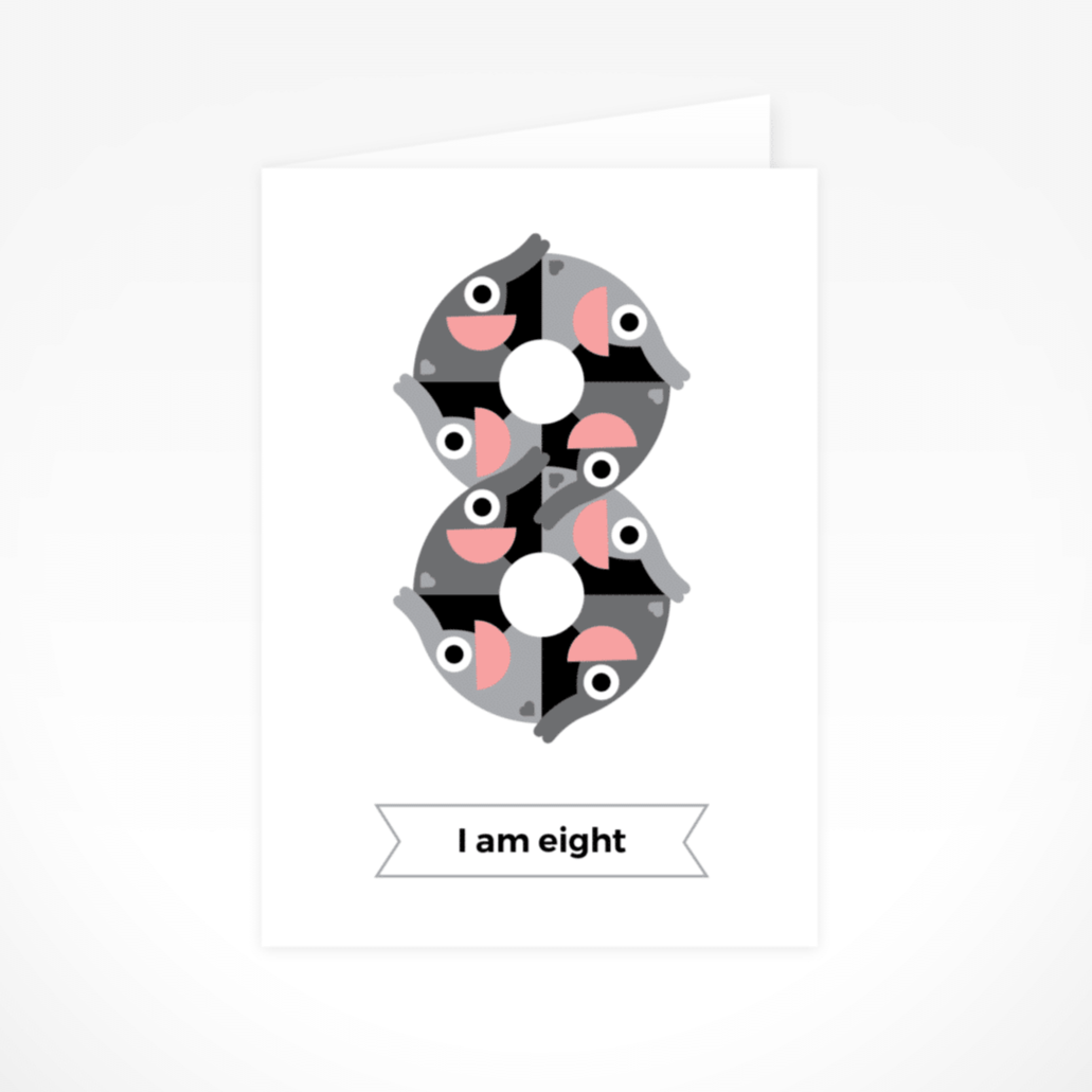I Am Eight Greeting Card