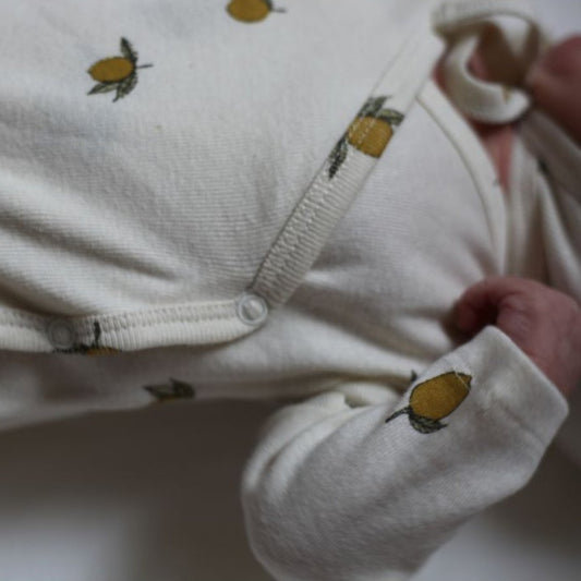 Konges Slojd Newborn Organic Onesie - Lemon | Soren's House