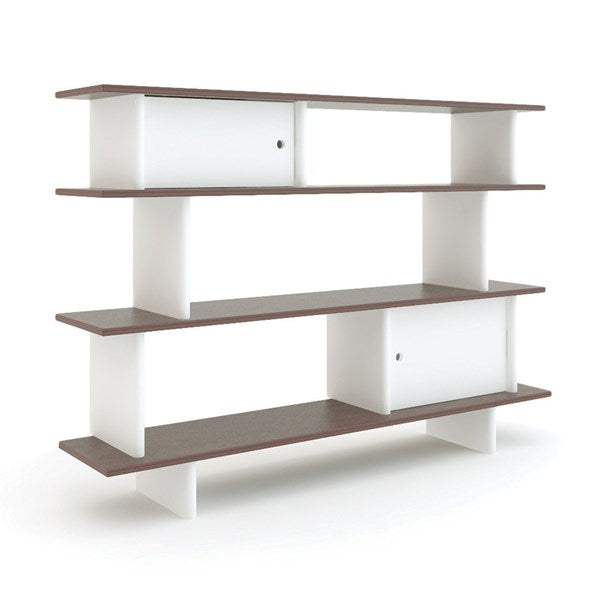 Mini Library Shelving Unit & Walnut
