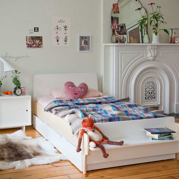 Oeuf NYC River Single Bed - White & Birch