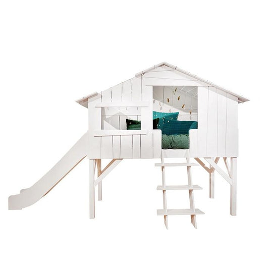 Mathy by Bols Treehouse Cabin Single Bed With Slide 