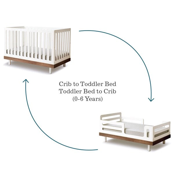 Oeuf NYC Classic Cot Bed - White & Walnut