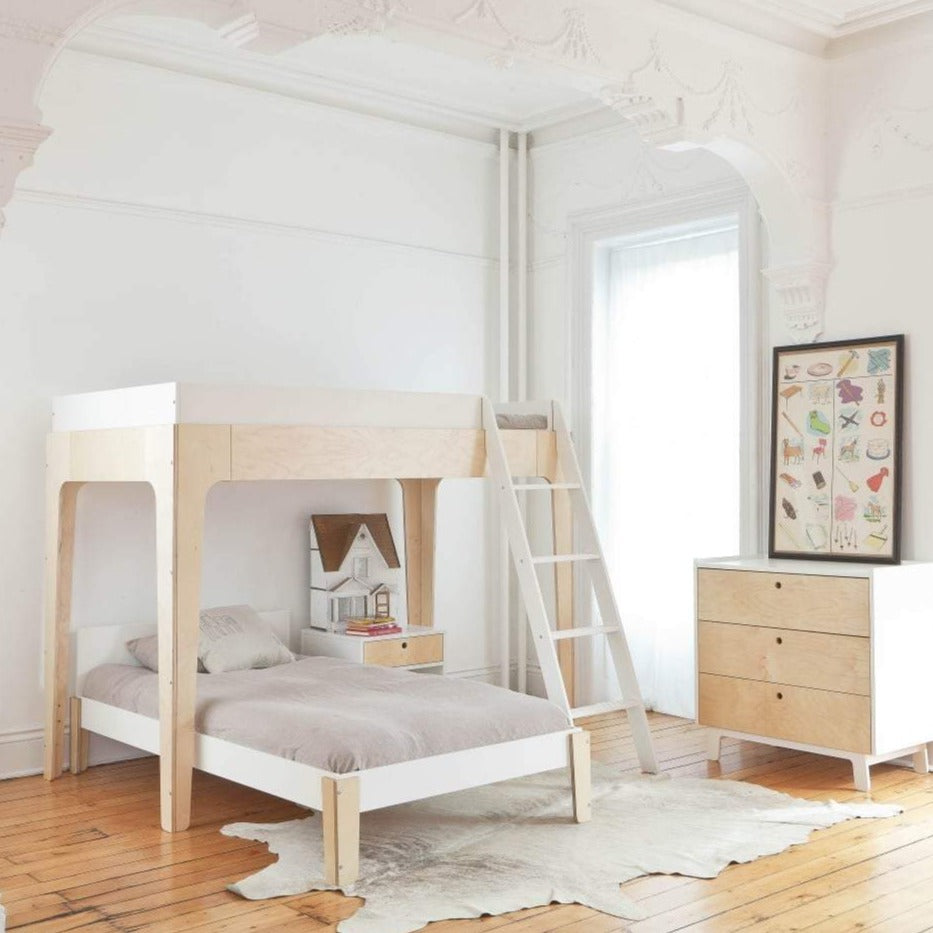 Oeuf NYC Perch Bunk Bed - White & Birch