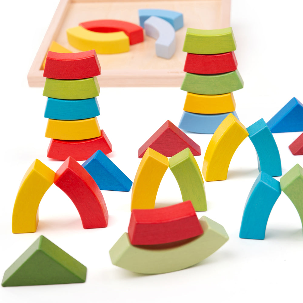 Bigjigs Wooden Stacking Arches and Triangles