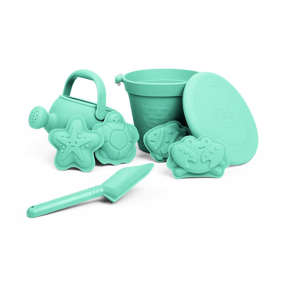 Bigjigs Silicone Beach Toys Bundle - Green