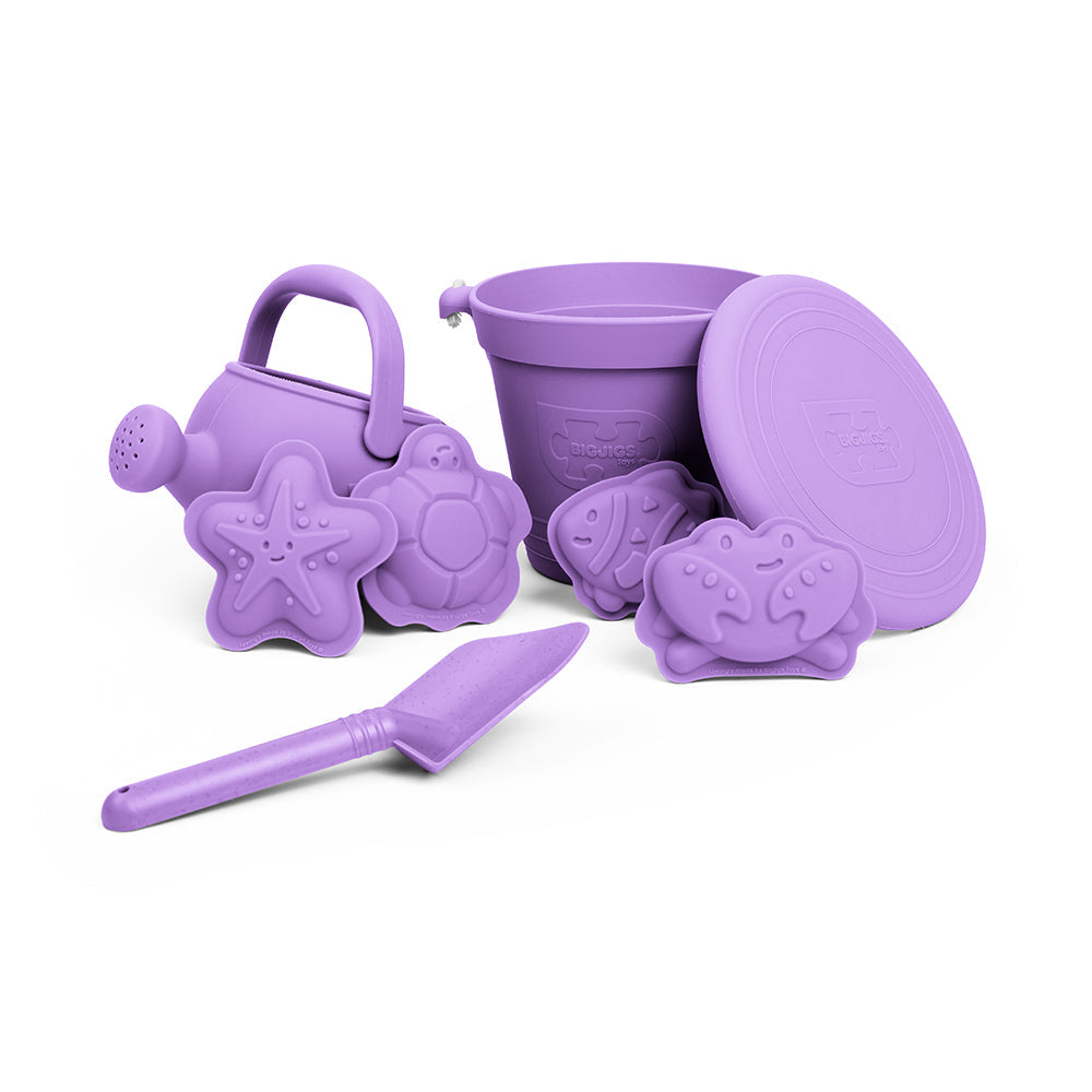Bigjigs Silicone Beach Toys Bundle - Purple