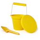 Bigjigs Silicone Bucket, Frisbee and Spade Set - Yellow