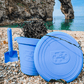 Bigjigs Silicone Bucket, Frisbee and Spade Set - Ocean Blue