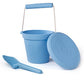 Bigjigs Silicone Bucket, Frisbee and Spade Set - Powder Blue