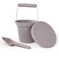 Bigjigs Silicone Bucket, Frisbee and Spade Set - Stone Grey