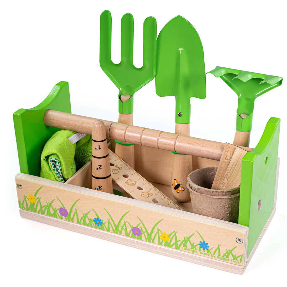 Bigjigs Gardening Caddy and Tools