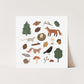 Woodland Life Art Print by Kid of the Village (2 Sizes Available)