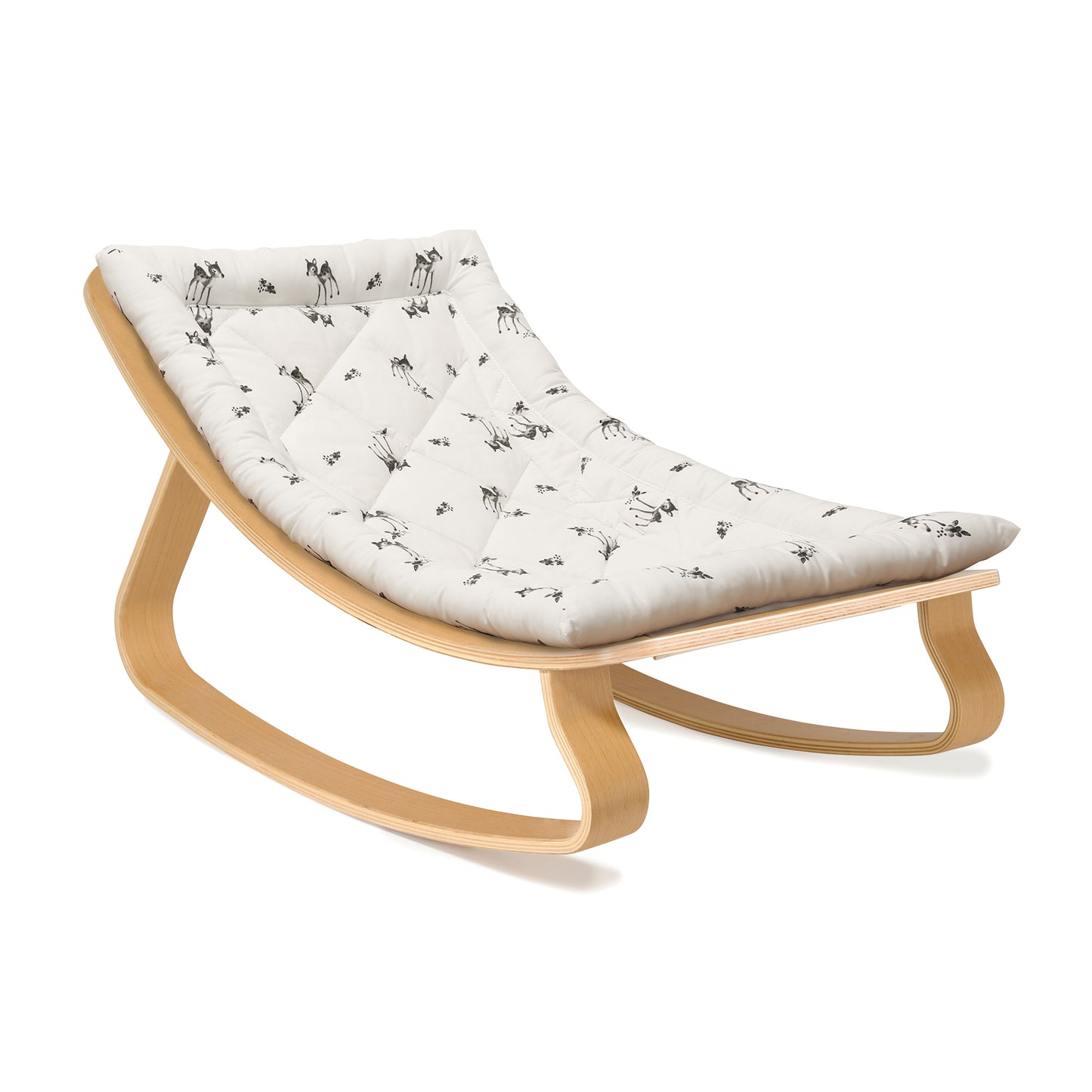 Charlie Crane Levo Baby Rocker - Beech with Rose In April Fawn Seat