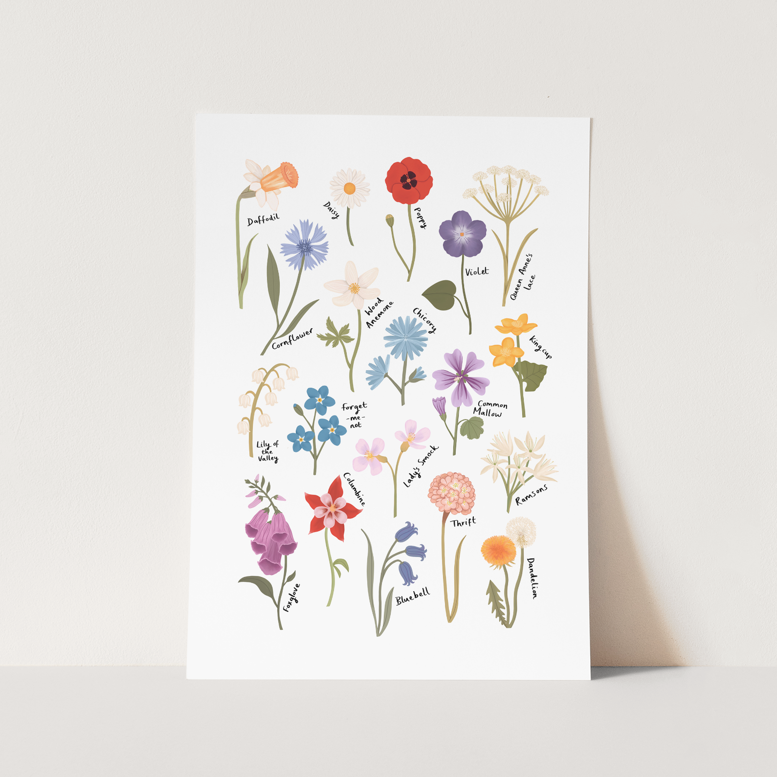 Wildflowers Art Print by Kid of the Village (6 Sizes Available)
