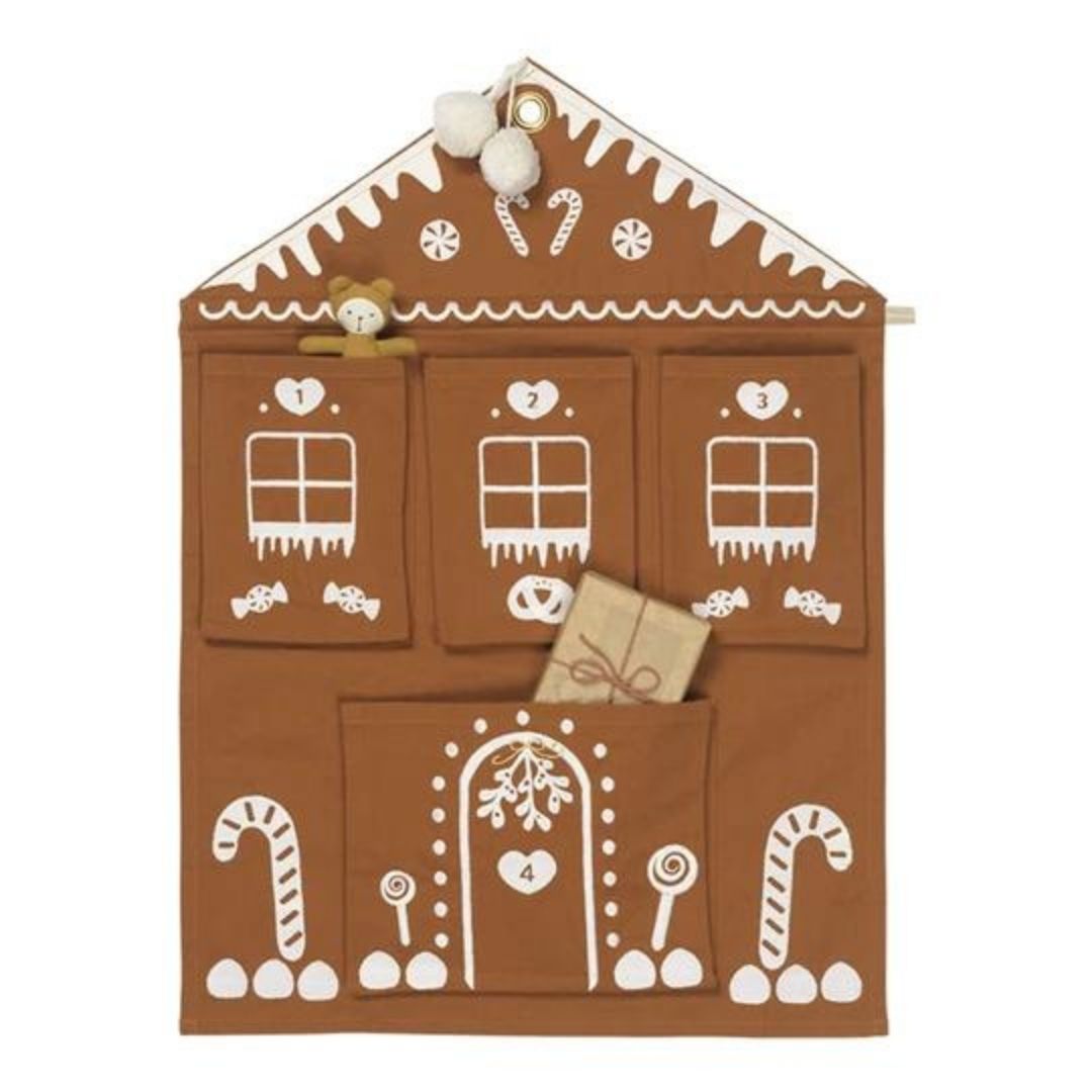 Fabelab Embroidered Advent Calendar - Cinnamon Gingerbread House