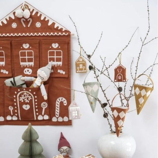 Fabelab Embroidered Advent Calendar - Cinnamon Gingerbread House