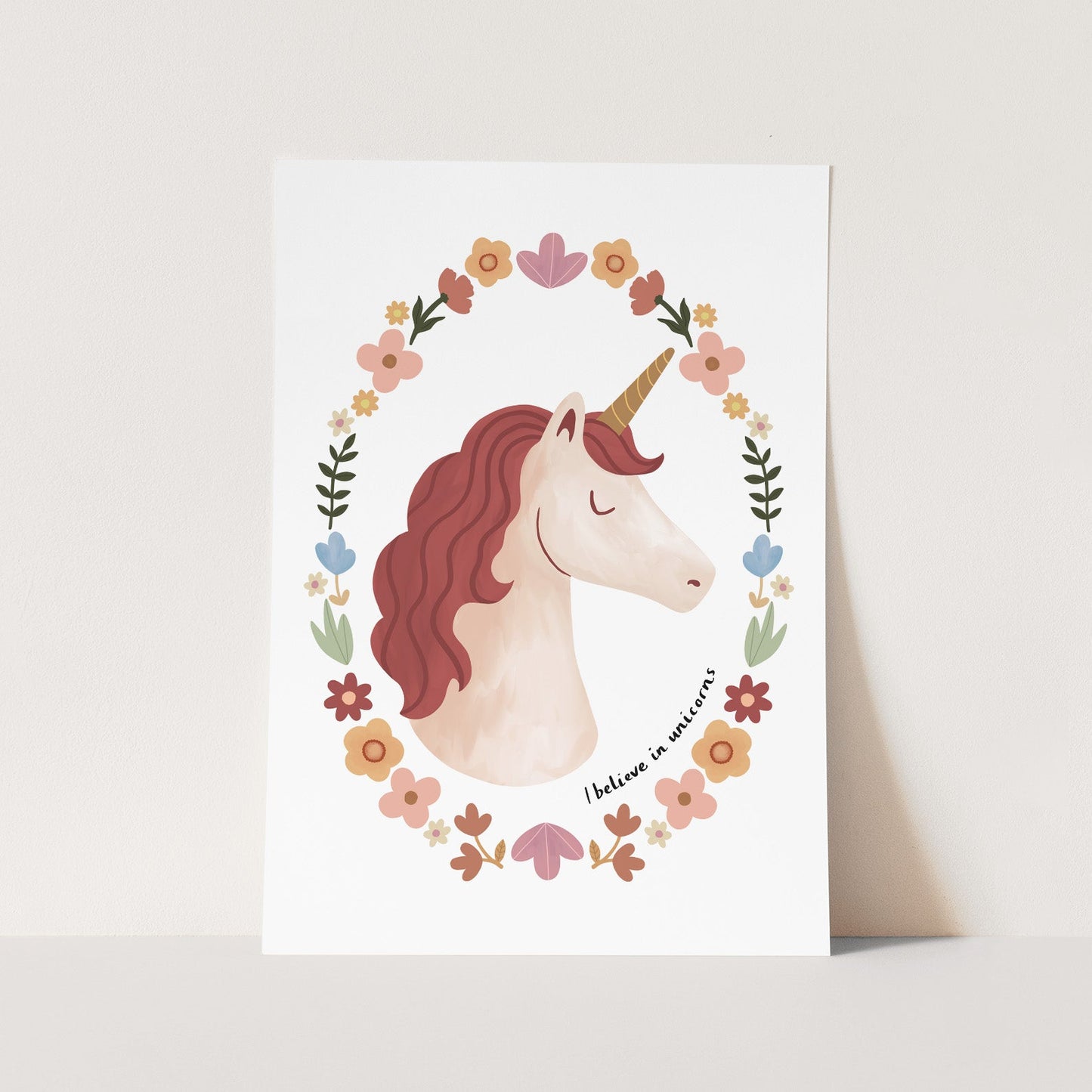 I Believe In Unicorns Art Print by Kid of the Village (6 Sizes Available)