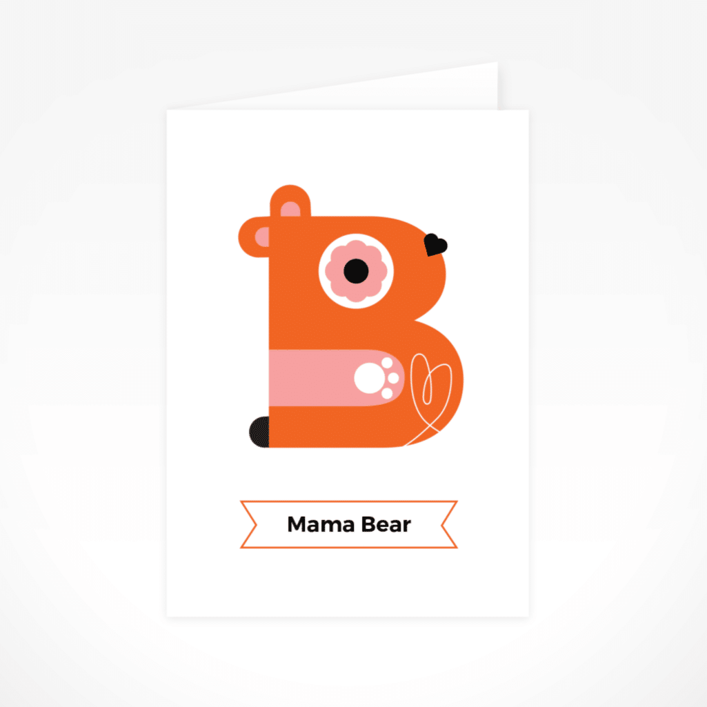 Mama Bear Greeting Card By The Jam Tart