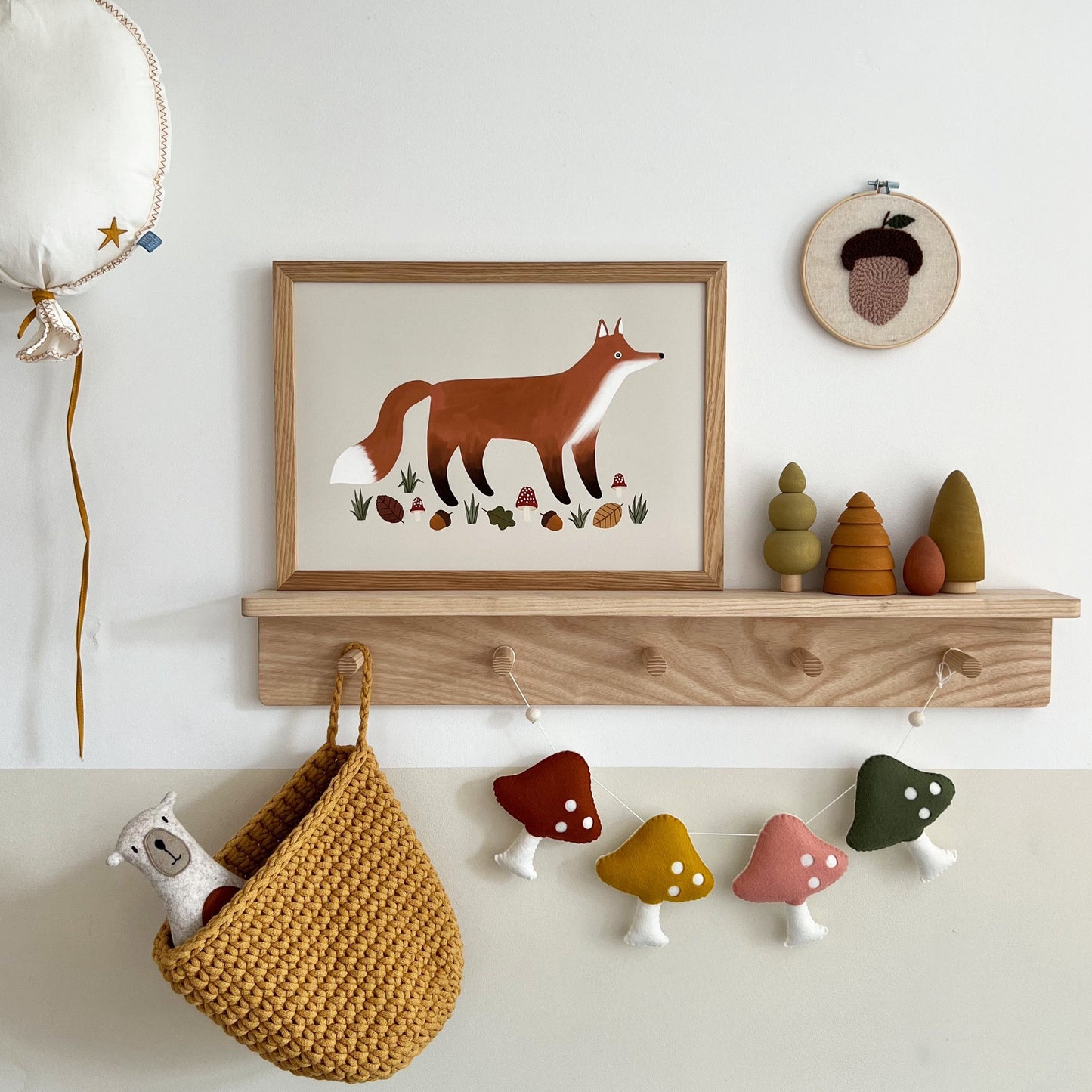 Fox Art Print In Stone by Kid of the Village (6 Sizes Available)