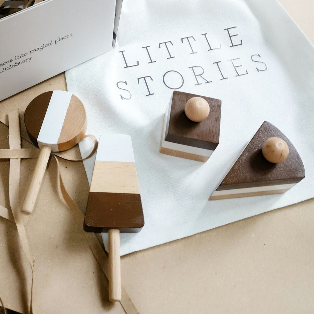 Little Stories Wooden Treats Play Set - Chocolate