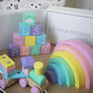 Little Stories Wooden Play, Build & Stack Blocks - Perfect Pastels