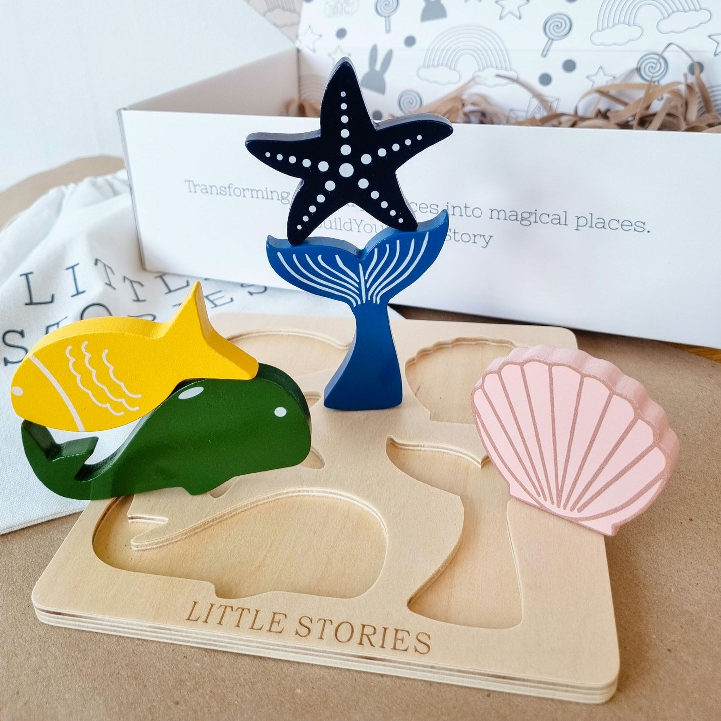 Little Stories Wooden Tray Puzzle - Little Seas