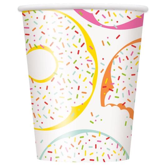 Paper Cups 8 Pack - Donut Party