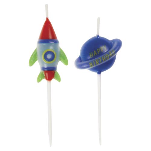 Pick Birthday Candles 6 Pack - Outer Space