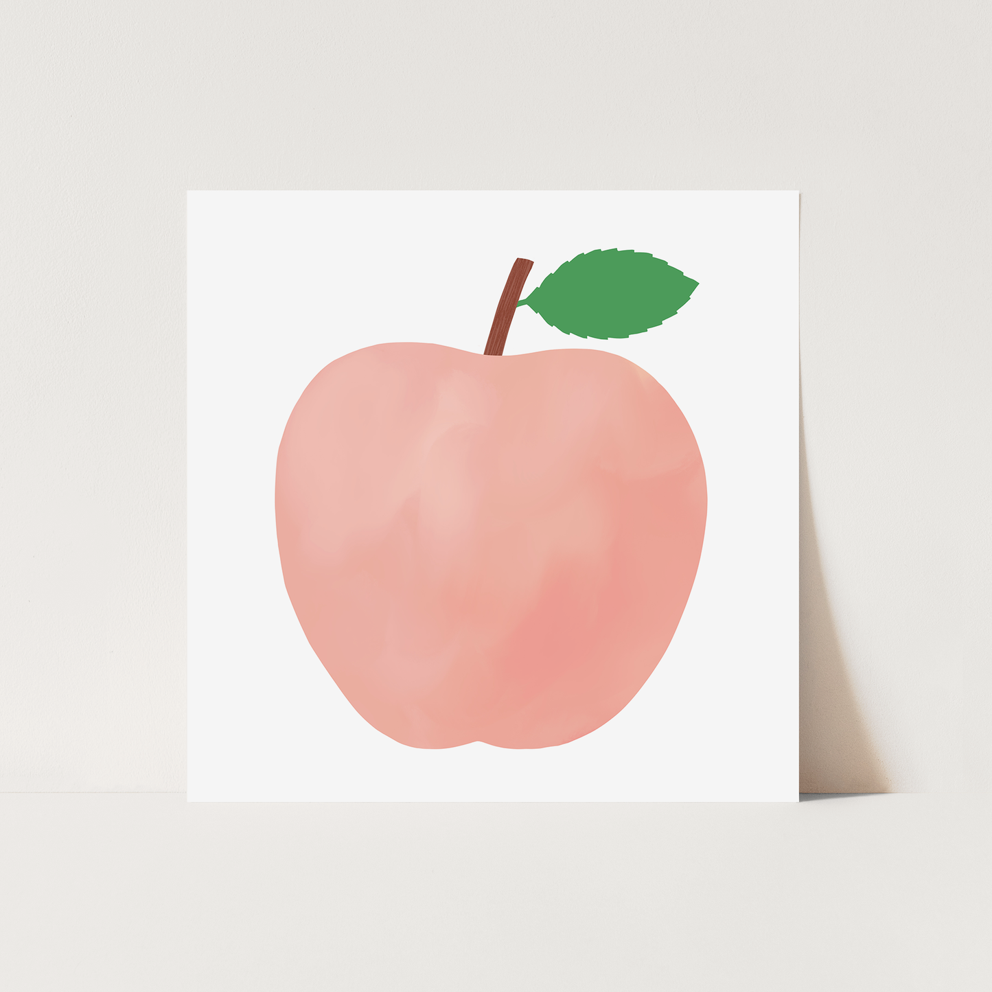 Pink Apple Art Print by Kid of the Village (2 Sizes Available)