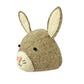 Fiona Walker Grey Bunny Felt Animal Wall Head - Mini
