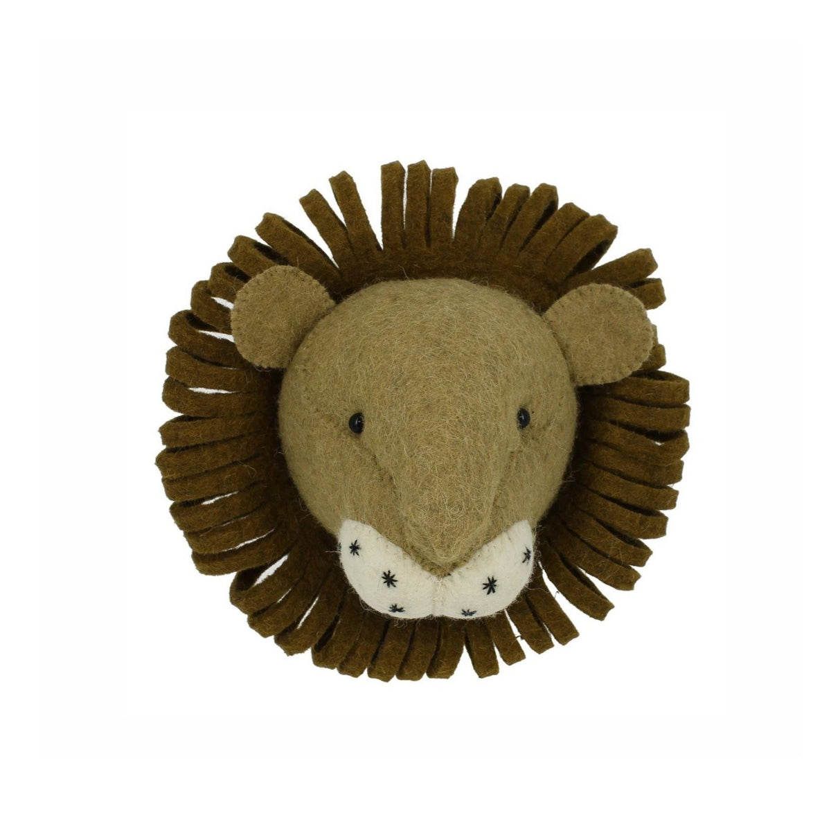 Lion Felt Animal Wall Head Mini