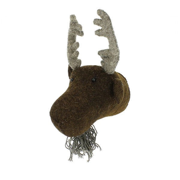Moose Felt Animal Wall Head Mini