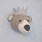 Fiona Walker Bear With Crown Felt Animal Wall Head