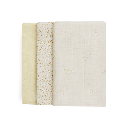 Avery Row Organic Baby Muslin Squares Set of 3 - Wild Chamomile