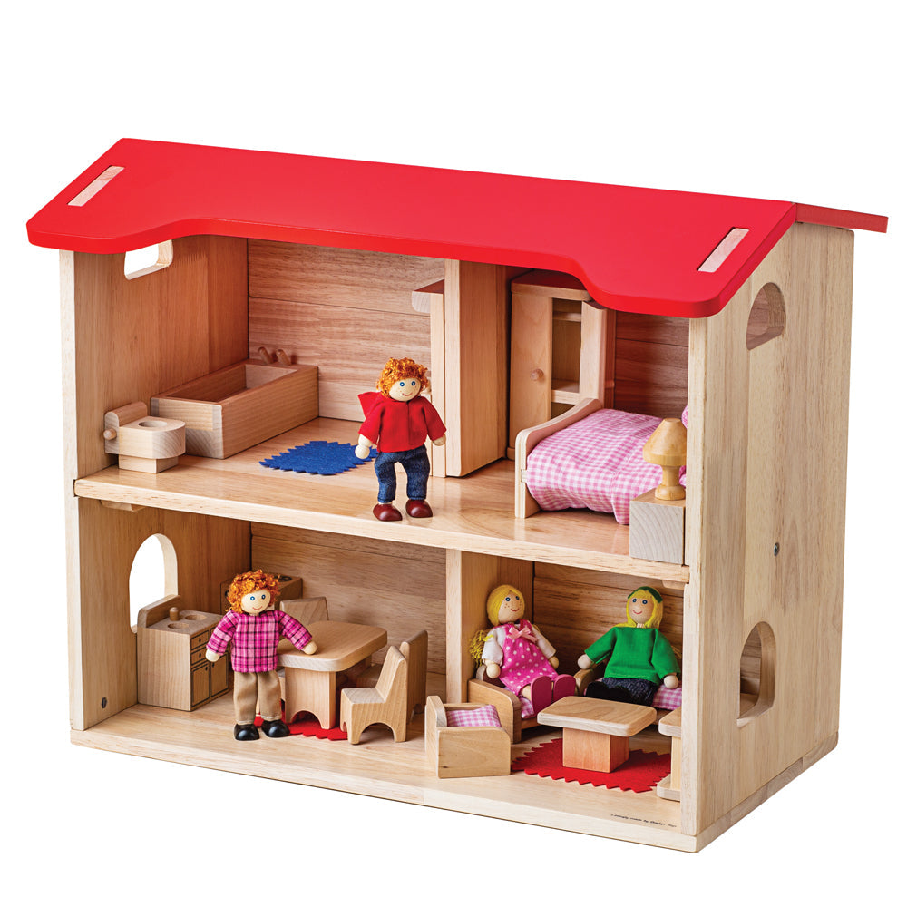 Bigjigs Complete Wooden Dolls House
