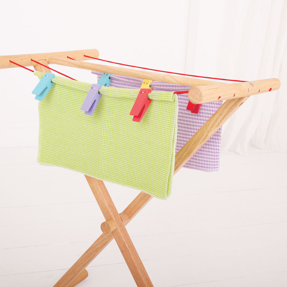 Bigjigs Wooden Toy Clothes Airer