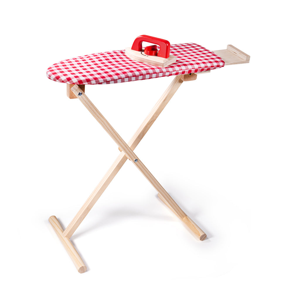 Bigjigs Wooden Toy Ironing Board With Iron